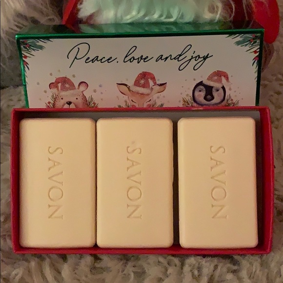 New SAVON set of 3 Honey & Oatmeal bath bars - Picture 2 of 6